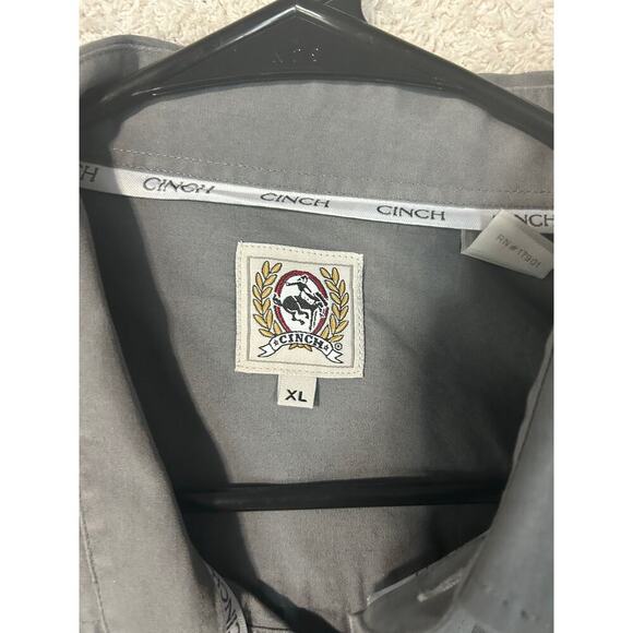 Cinch men’s Gray long sleeve button down. Size X large - Picture 3 of 7